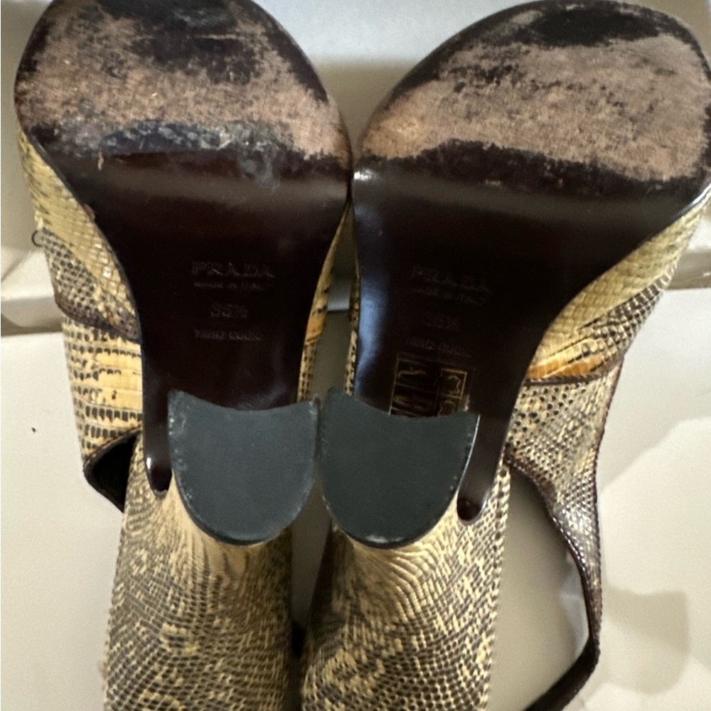 1990s Prada Ringtail Lizard Platform w Curved Heel - Picture 10 of 12